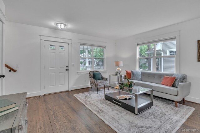 715 Gardenia Ave, Royal Oak, MI 48067 - living area with healthy amount of natural light and wood finished floors