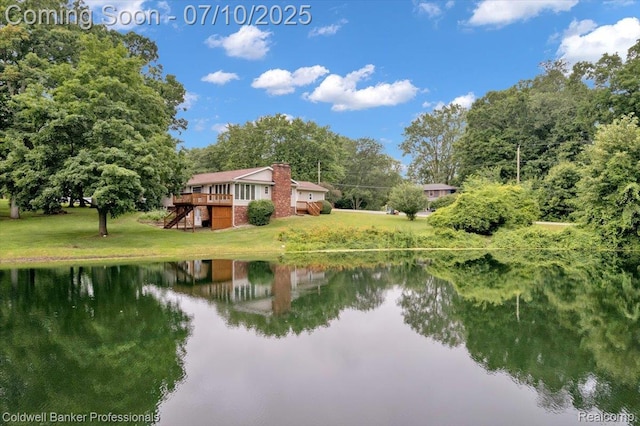 1526 Rulane Dr, Lapeer, MI 48446 - water view featuring stairway