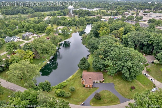 1526 Rulane Dr, Lapeer, MI 48446 - aerial overview of property's location featuring a nearby body of water