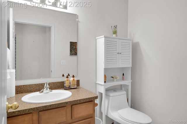 1128 Andover Cir, Commerce Twp, MI 48390 - half bathroom with vanity and toilet