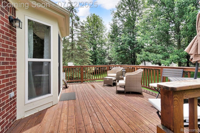 1128 Andover Cir, Commerce Twp, MI 48390 - view of wooden deck