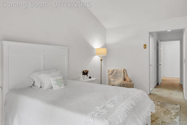 1128 Andover Cir, Commerce Twp, MI 48390 - bedroom with lofted ceiling and light colored carpet