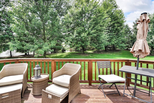 1128 Andover Cir, Commerce Twp, MI 48390 - deck featuring a lawn