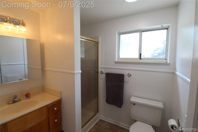 9360 Gale Rd, Goodrich, MI 48438 - full bathroom featuring vanity and a shower stall