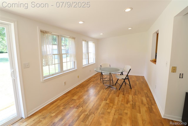 9360 Gale Rd, Goodrich, MI 48438 - dining space with plenty of natural light, light wood finished floors, and recessed lighting