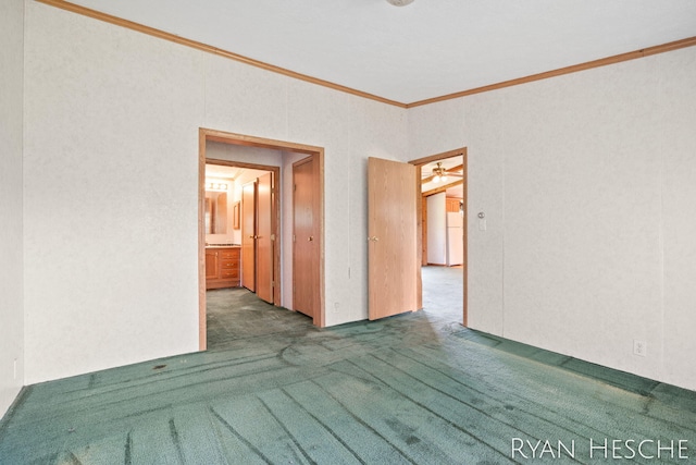 5886 W Clarksville Rd, Lake Odessa, MI 48849 - carpeted empty room featuring crown molding