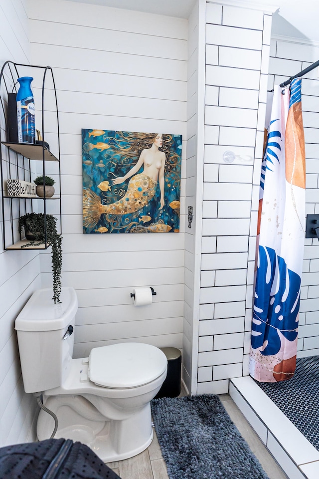 22515 E 10 Mile Rd, Saint Clair Shores, MI 48080 - bathroom with a stall shower and wooden walls