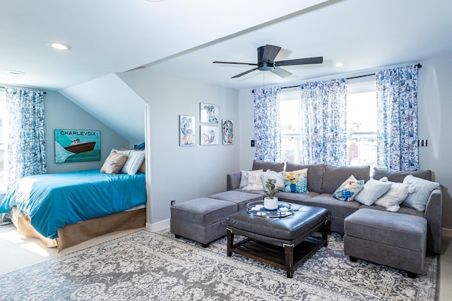 22515 E 10 Mile Rd, Saint Clair Shores, MI 48080 - bedroom featuring ceiling fan and recessed lighting