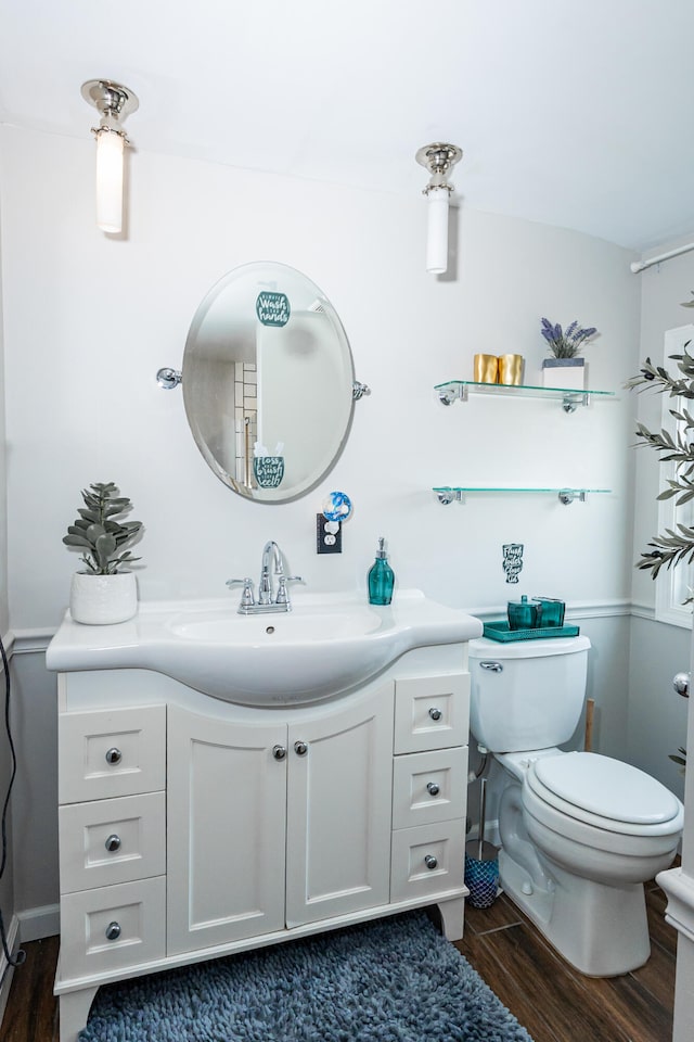22515 E 10 Mile Rd, Saint Clair Shores, MI 48080 - bathroom featuring vanity and wood finished floors