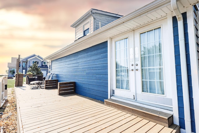 22515 E 10 Mile Rd, Saint Clair Shores, MI 48080 - wooden terrace with french doors