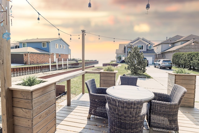 22515 E 10 Mile Rd, Saint Clair Shores, MI 48080 - wooden deck with outdoor dining area