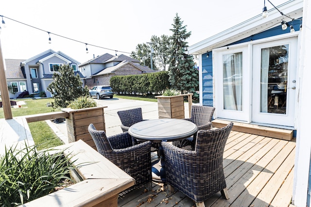 22515 E 10 Mile Rd, Saint Clair Shores, MI 48080 - wooden terrace featuring outdoor dining space