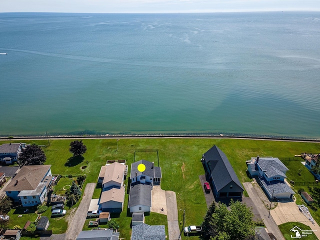 4356 14th St, Luna Pier, MI 48157 - aerial view of residential area featuring a large body of water