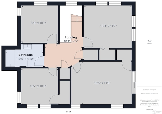 4356 14th St, Luna Pier, MI 48157 - view of floor plan / room layout