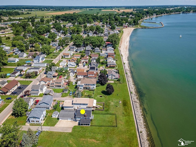 4356 14th St, Luna Pier, MI 48157 - aerial view of residential area with a nearby body of water