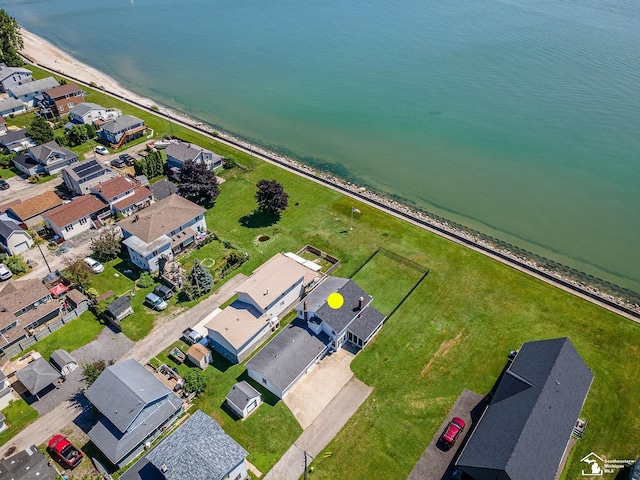 4356 14th St, Luna Pier, MI 48157 - aerial perspective of suburban area with a nearby body of water