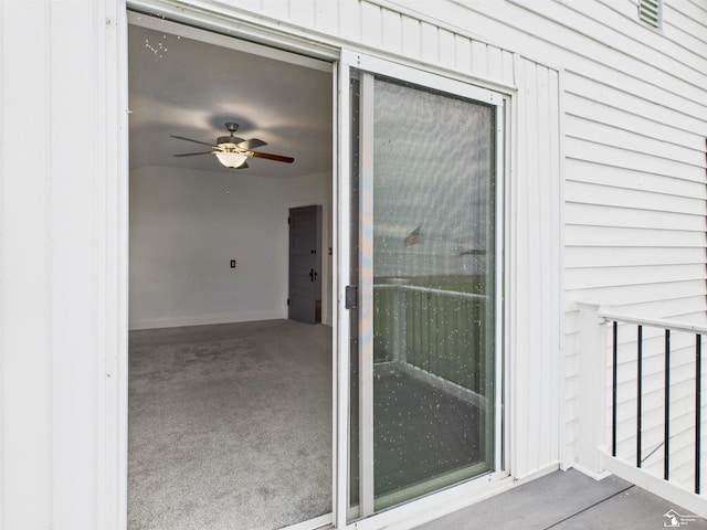 4356 14th St, Luna Pier, MI 48157 - property entrance with ceiling fan