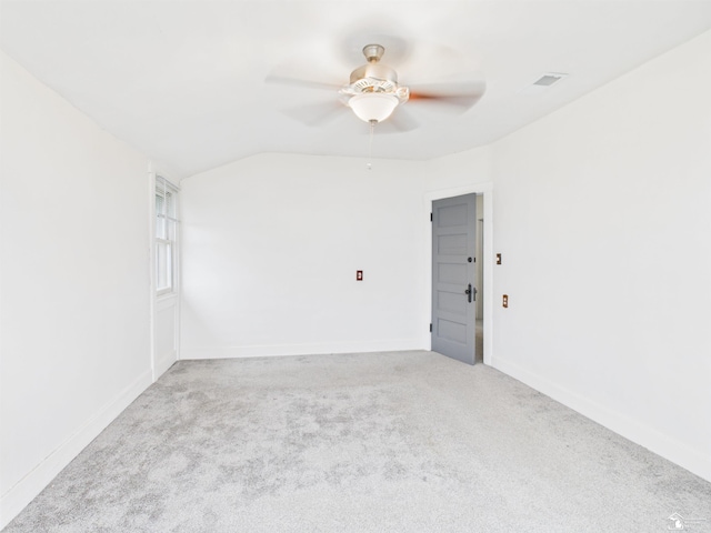 4356 14th St, Luna Pier, MI 48157 - carpeted empty room with a ceiling fan and vaulted ceiling