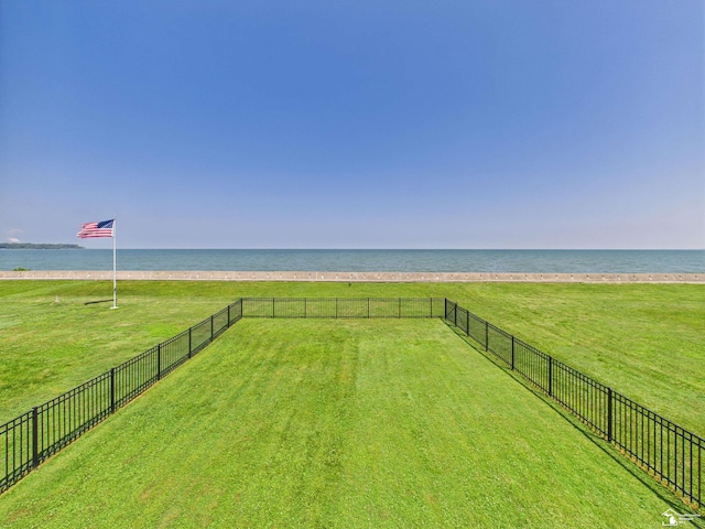 4356 14th St, Luna Pier, MI 48157 - view of yard with a water view