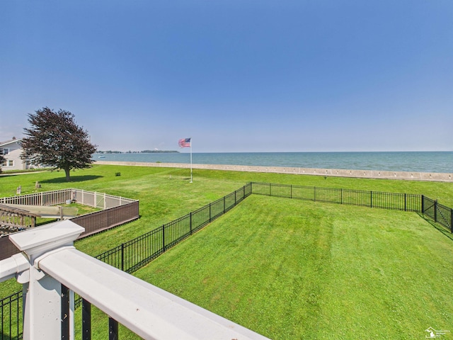 4356 14th St, Luna Pier, MI 48157 - view of yard featuring a water view