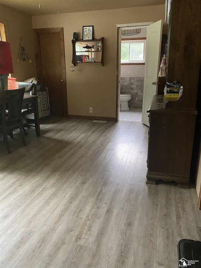 15427 Keegan Rd, Monroe, MI 48161 - dining space with light wood-style floors