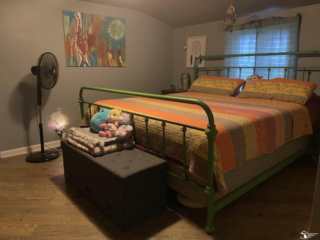 15427 Keegan Rd, Monroe, MI 48161 - bedroom featuring wood finished floors and lofted ceiling