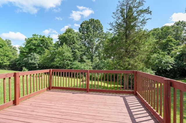 22100 N Uldriks Dr, Battle Creek, MI 49017 - deck featuring a lawn