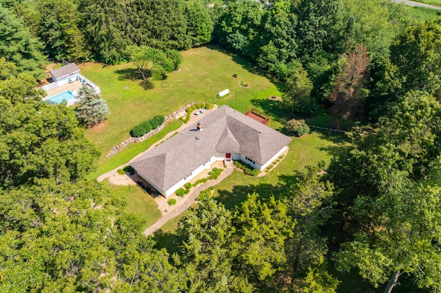 22100 N Uldriks Dr, Battle Creek, MI 49017 - aerial view of property and surrounding area with a pool