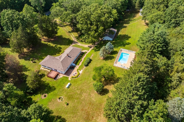 22100 N Uldriks Dr, Battle Creek, MI 49017 - aerial view of property and surrounding area with a pool