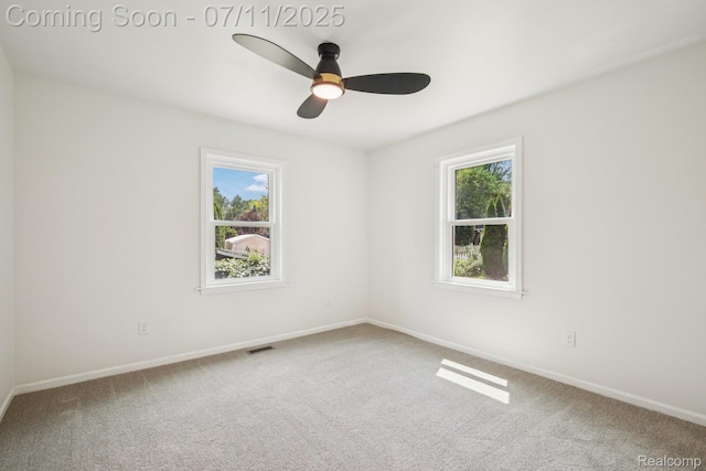 10746 Winthrop, Pinckney, MI 48169 - unfurnished room with plenty of natural light, carpet floors, and ceiling fan