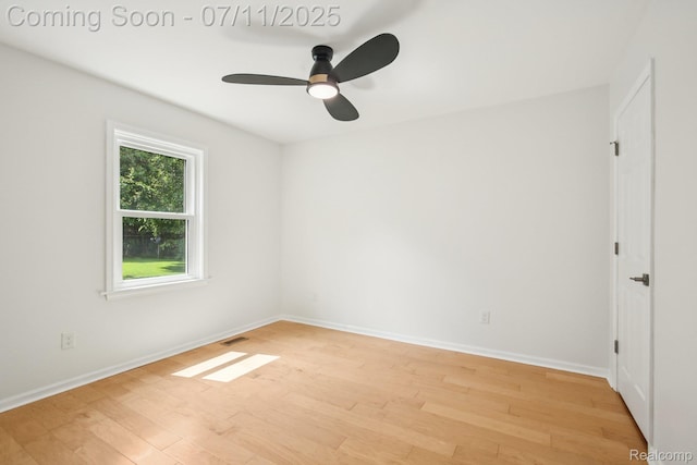 10746 Winthrop, Pinckney, MI 48169 - unfurnished room with ceiling fan and light wood-style floors