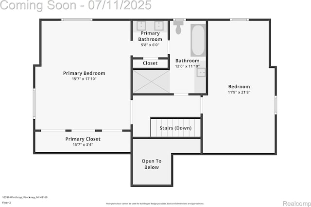 10746 Winthrop, Pinckney, MI 48169 - view of property floor plan