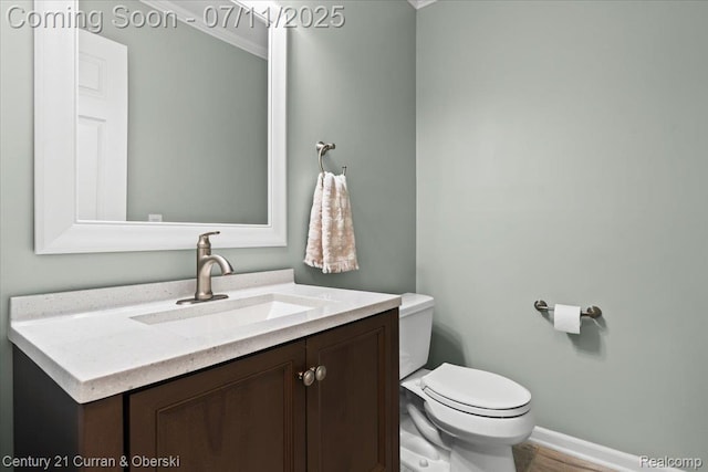 42369 Crestview Cir, Northville, MI 48168 - bathroom featuring ornamental molding and vanity