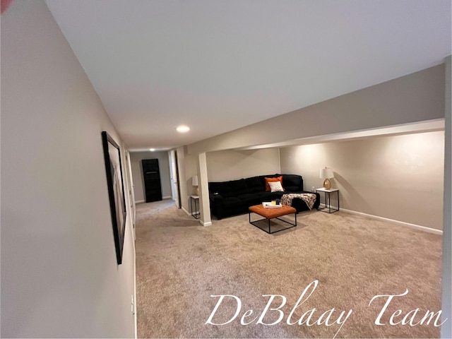 1056 Sherwood Rd, Muskegon, MI 49441 - living room with carpet and recessed lighting