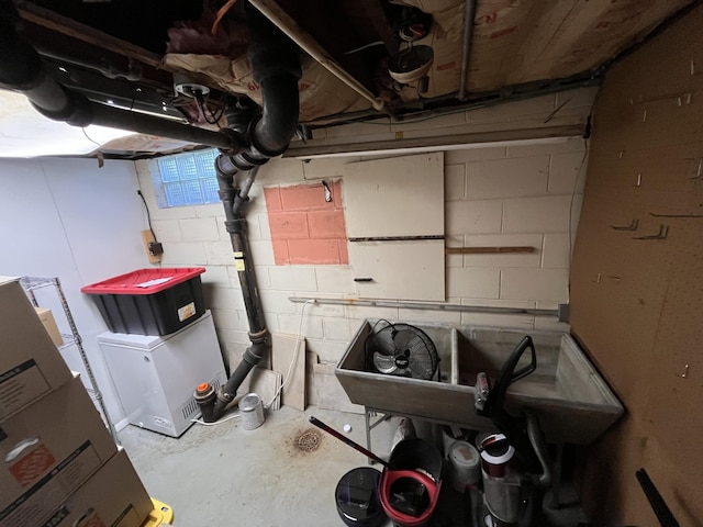 1056 Sherwood Rd, Muskegon, MI 49441 - below grade area with concrete block wall