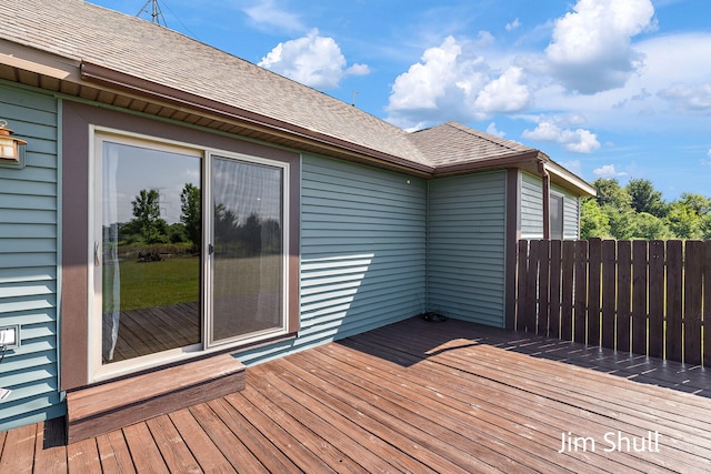 8201 Crocker Rd, Holton, MI 49425 - view of wooden deck
