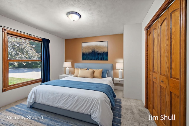 8201 Crocker Rd, Holton, MI 49425 - carpeted bedroom with multiple windows and a closet