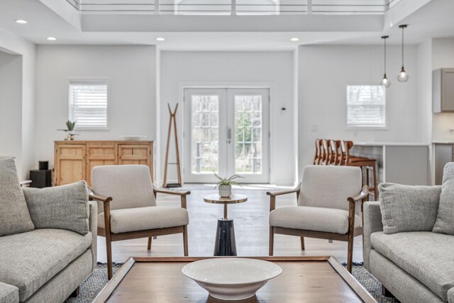 32 Walden Way, New Buffalo, MI 49117 - living room with wood finished floors, recessed lighting, and french doors