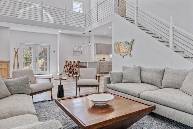 32 Walden Way, New Buffalo, MI 49117 - living room with a high ceiling and wood finished floors
