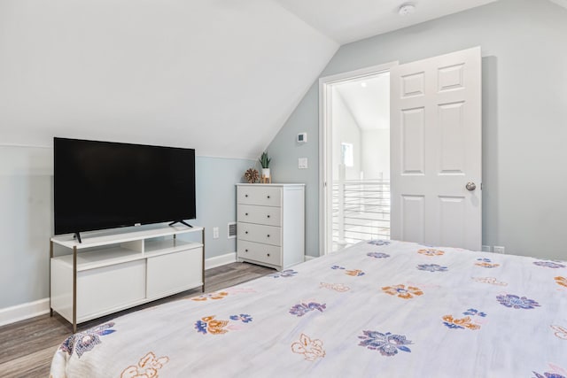 32 Walden Way, New Buffalo, MI 49117 - bedroom with wood finished floors and lofted ceiling