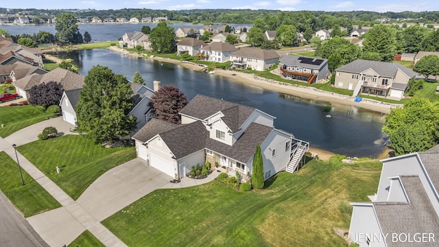 7066 Country Springs Dr SW, Byron Center, MI 49315 - aerial view of residential area featuring a large body of water