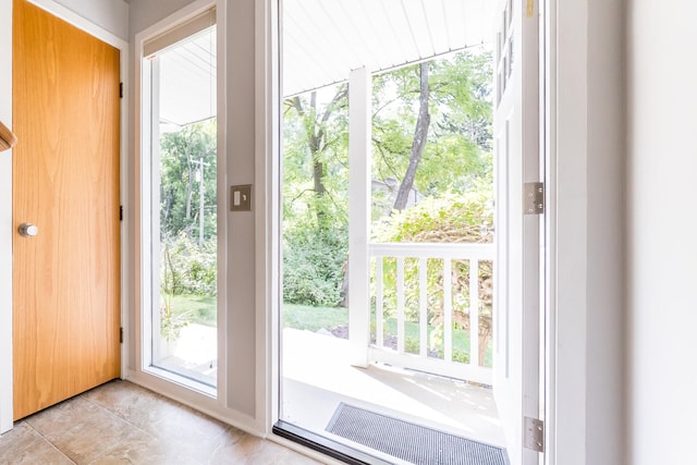 266 Westover Ave, Ann Arbor, MI 48103 - doorway to outside with light tile patterned floors