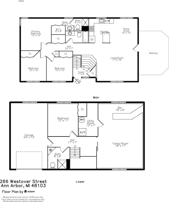 266 Westover Ave, Ann Arbor, MI 48103 - view of room layout