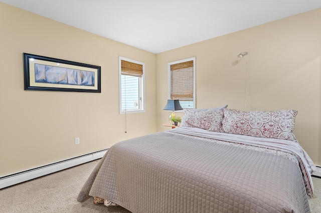 2323 Solano Dr, Wolverine Lake, MI 48390 - bedroom featuring carpet floors and a baseboard heating unit