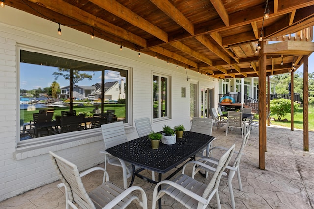 2323 Solano Dr, Wolverine Lake, MI 48390 - view of patio / terrace with outdoor dining area