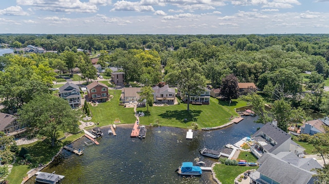 2323 Solano Dr, Wolverine Lake, MI 48390 - aerial perspective of suburban area featuring a nearby body of water and a forest