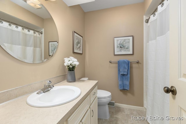 6305 Greenway Dr SE Unit 51, Grand Rapids, MI 49546 - bathroom featuring vanity, tile patterned floors, and curtained shower