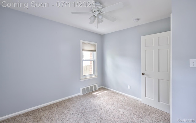 1416 N Alexander Ave, Royal Oak, MI 48067 - carpeted empty room with a smoke detector and a ceiling fan