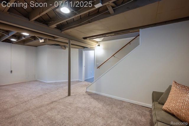 1416 N Alexander Ave, Royal Oak, MI 48067 - finished basement with carpet and stairway