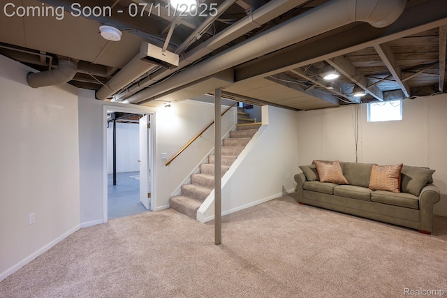 1416 N Alexander Ave, Royal Oak, MI 48067 - basement featuring carpet floors and stairs